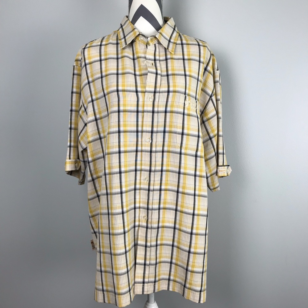 [ South Pole ] Short Sleeve Plaid Button Down